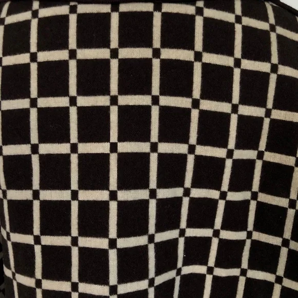 SOLD Vintage 1960s Classic Grid Square Wool Coat - Picture 9 of 10